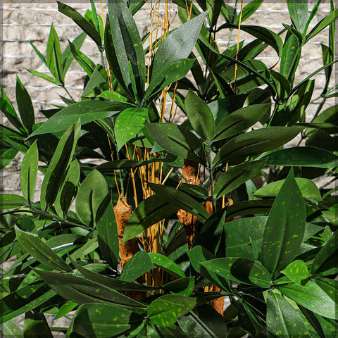 Potted artificial bay laurel plant for home