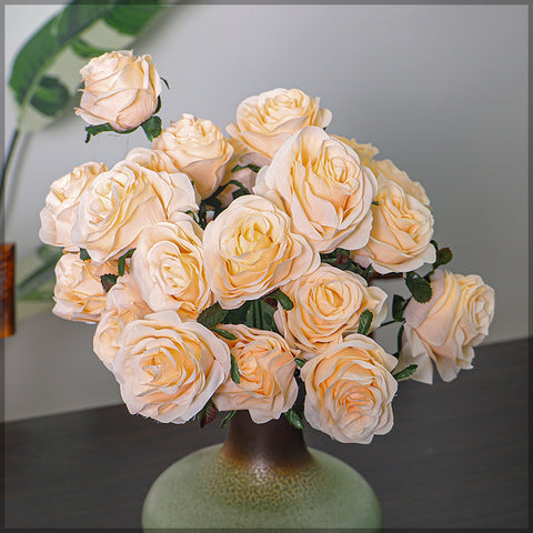 Package Artificial Silk Rose Flowers-FR-105