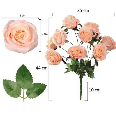 Package Artificial Silk Rose Flowers-FR-105