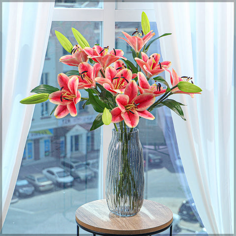 6Pcs Artificial Tiger Lilies Flower