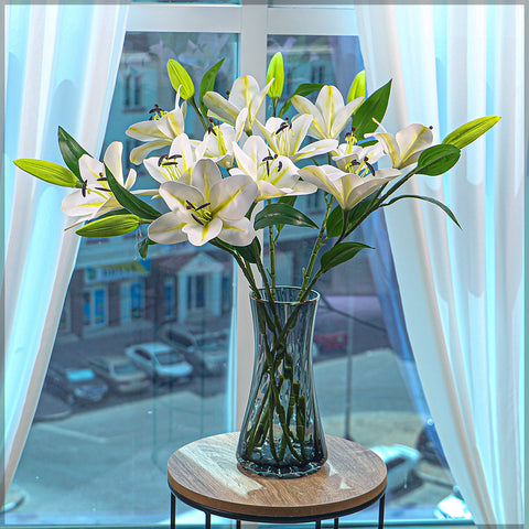 6Pcs Artificial Tiger Lilies Flower