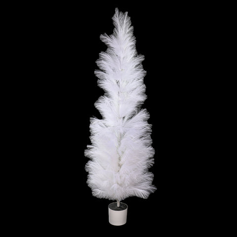 Artificial White Fluffy Feather Plant