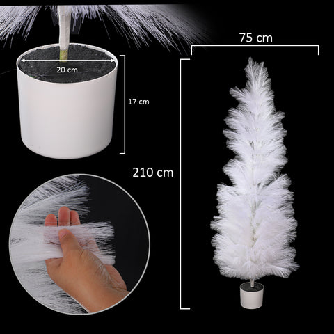 Artificial White Fluffy Feather Plant