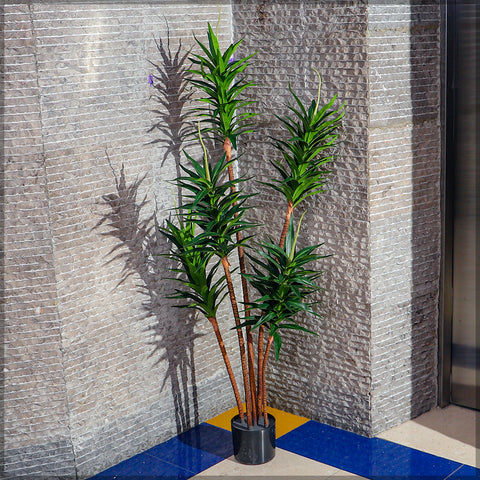 Decorative artificial yucca plant for stylish spaces