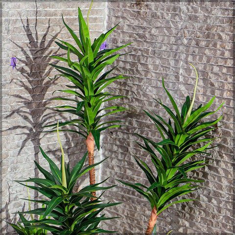 Faux yucca plant for low maintenance decor