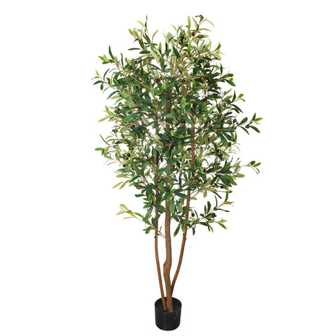 Artificial olive plant for home decor