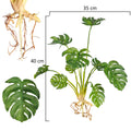 Lifelike faux monstera bush for modern decor