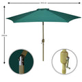 UV protected green outdoor umbrella offering cool shade