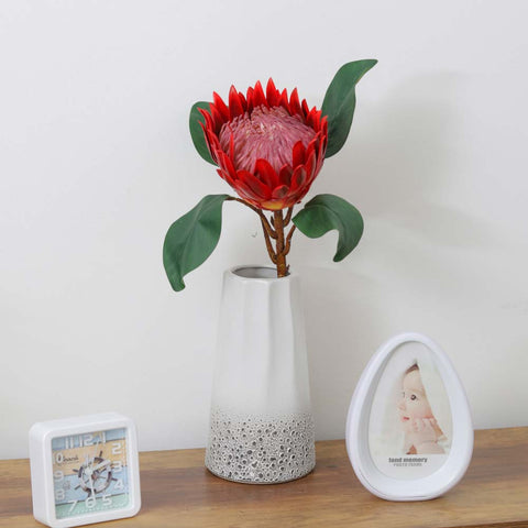 Faux Silk Protea Flowers Plant