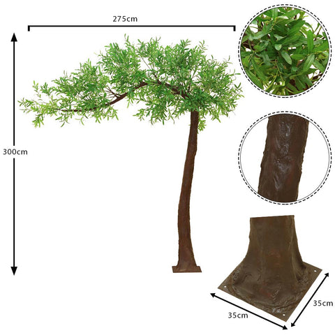 Decorative L-shaped olive tree for unique home decor