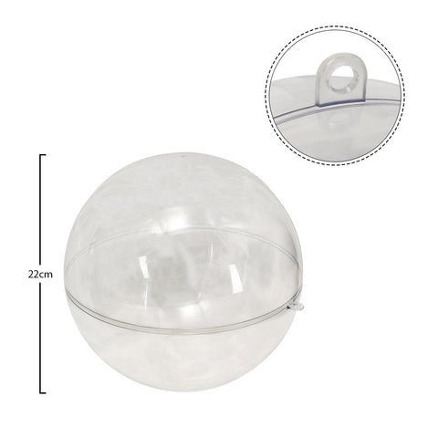 Clear Plastic Fillable Christmas Ball Ornaments