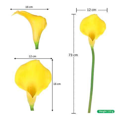 2pcs Artificial Calla Lilies Flowers