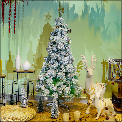 Artificial Snow Frosted Christmas Tree 1.5m High