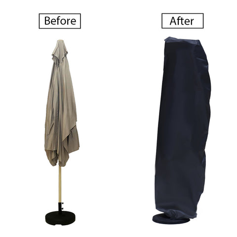 Durable umbrella cover with zipper for year-round protection