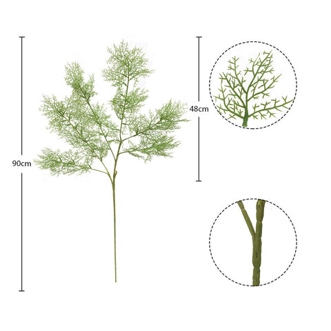 Decorative misty pine leaves stem for adding texture to displays