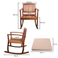 wooden rocking chair with cushions