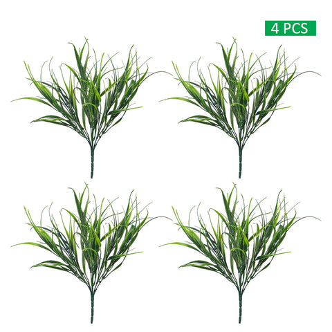 Faux green grass bunch leaves for table centerpieces