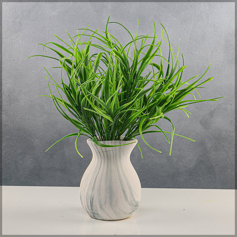 Realistic faux green grass bunch for vase arrangements