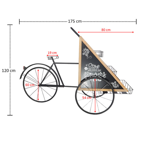 Decorative Metal Bicycle with Flower Stand