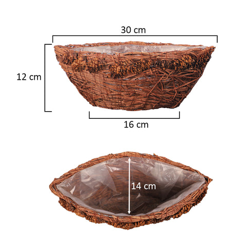 Wooden Boat Shaped Basket for Décor