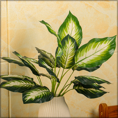 Dieffenbachia faux plant leaves