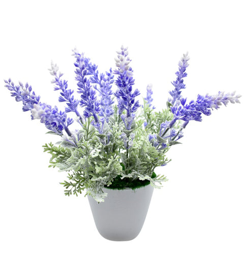 Potted Artificial Lavender Flowers