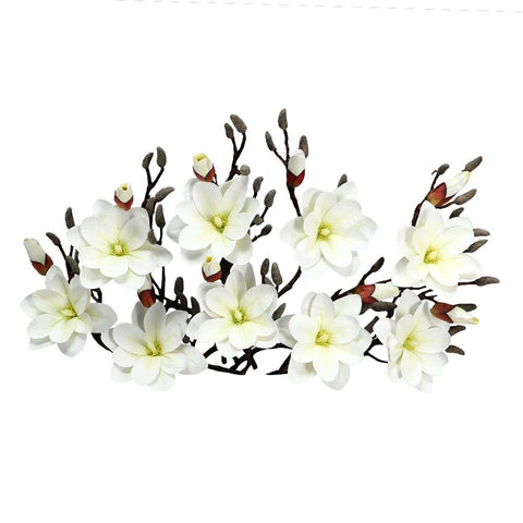 Artificial Magnolia Flowers White