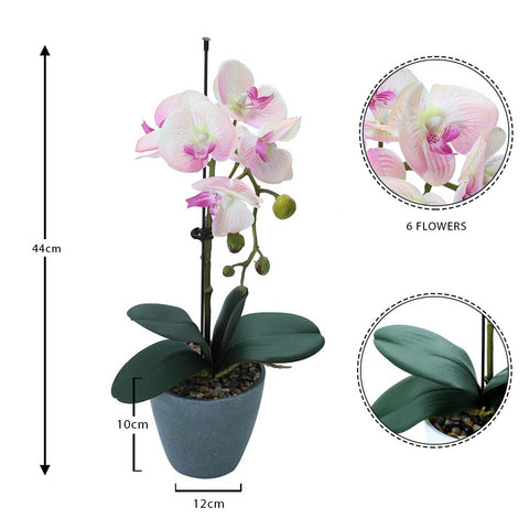 Artificial Potted Phalaenopsis Flower