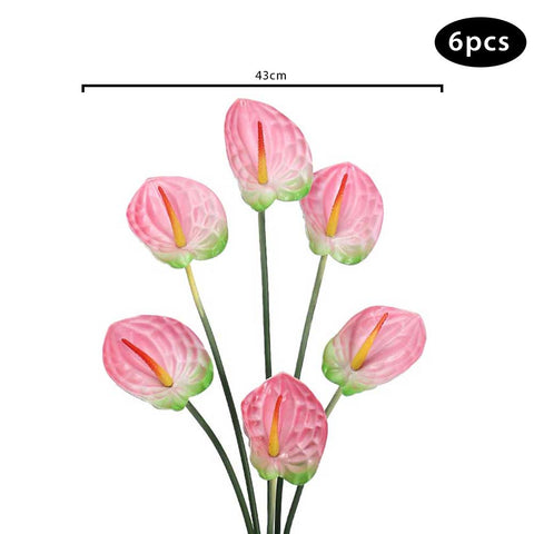 Artificial Single Anthurium Flower Pink