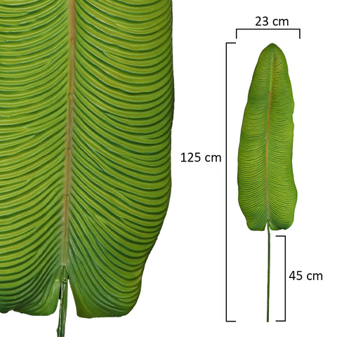 Realistic artificial banana leaf for vertical gardens