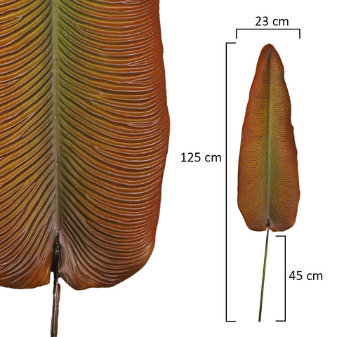 Artificial banana leaf plant for planters