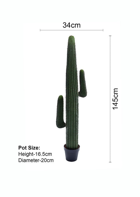 Nearly Natural Tall Artificial Cactus Plant With Plastic Pot