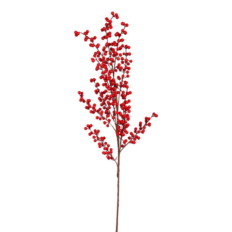 Artificial Red Berry Stem