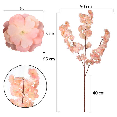 2pcs Fake Cherry Blossom Flower