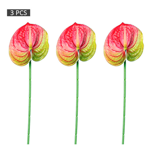 3Stems Artificial Anthurium Flower