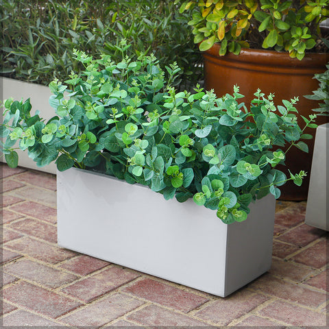 Concrete planter for long garden beds