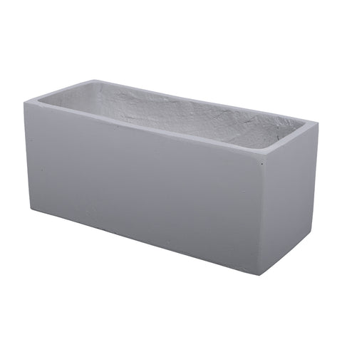 Concrete long trough planter for garden spaces