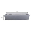 Trough concrete planter for landscaping