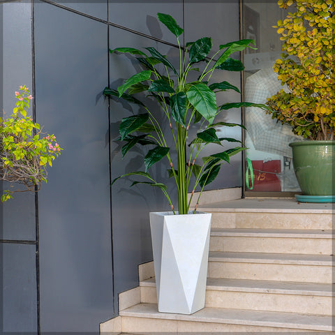 Geometry Diamond Shaped Concrete Planter