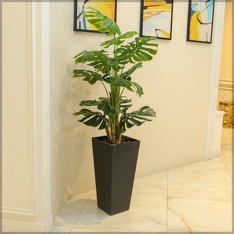 Tall Square Cement Planter Pot