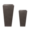 Large faux concrete planters for indoor plants