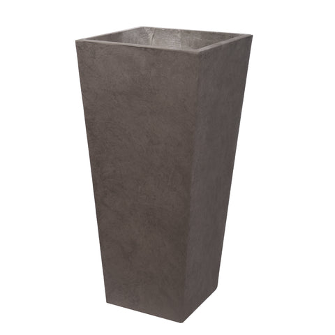 Tall square cement planter pot for gardens