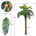 Tall artificial palm trees in a modern pot for indoor decor