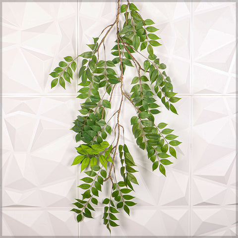 Artificial ivy vines hanging on the wall