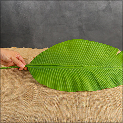 Decorative fake banana leaves