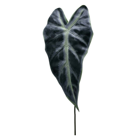 Faux anthurium green leaves