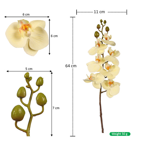 64 cm Artificial Real Touch Phalaenopsis Orchid Spray