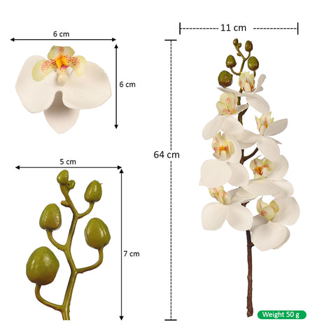 64 cm Artificial Real Touch Phalaenopsis Orchid Spray