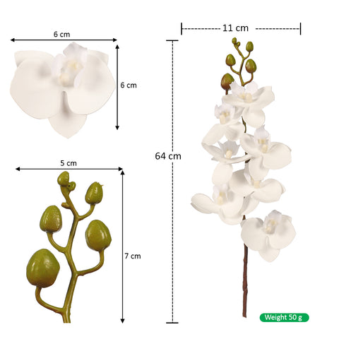 64 cm Artificial Real Touch Phalaenopsis Orchid Spray