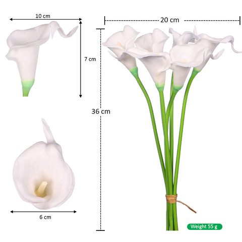 Artificial flower 5 Pieces Calla Lily